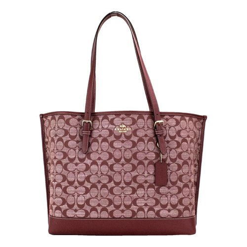 Pre-owned Coach Crossgrain Taxi Tote Leather Tote In Red