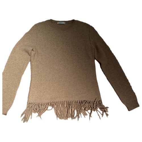Pre-owned Max Mara Wool Sweatshirt In Camel