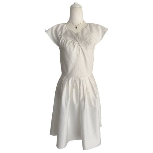 Pre-owned Tara Jarmon Mini Dress In White