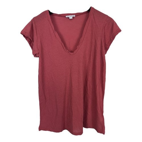 Pre-owned James Perse T-shirt In Red