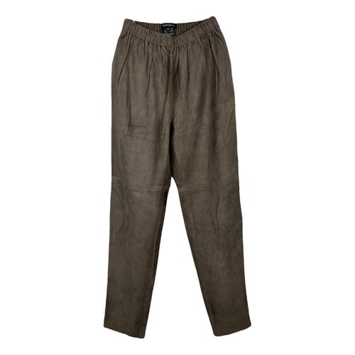 Pre-owned Ines Et Marechal Trousers In Brown