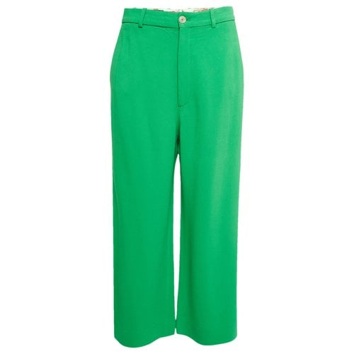 Pre-owned Gucci Cloth Trousers In Green