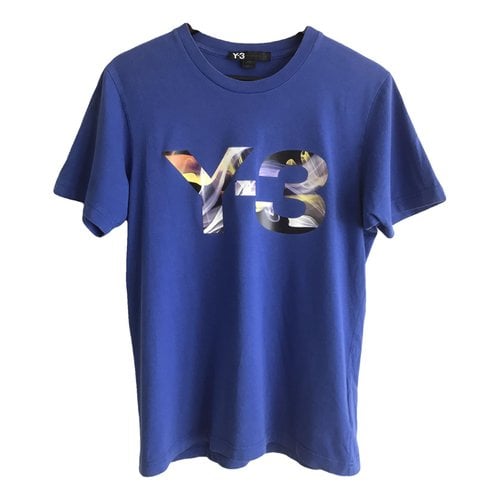 Pre-owned Y-3 By Yohji Yamamoto T-shirt In Blue
