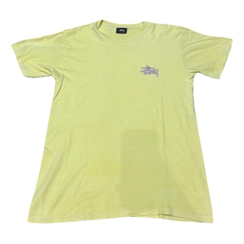 Pre-owned Stussy T-shirt In Yellow
