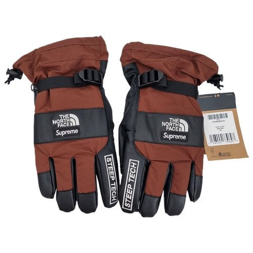 Pre-owned Supreme X The North Face Leather Gloves In Brown