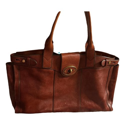 Pre-owned Fossil Leather Tote In Brown