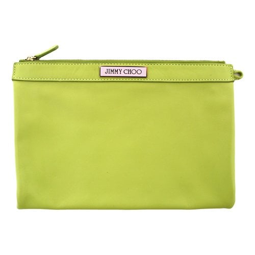 Pre-owned Jimmy Choo Leather Clutch In Green