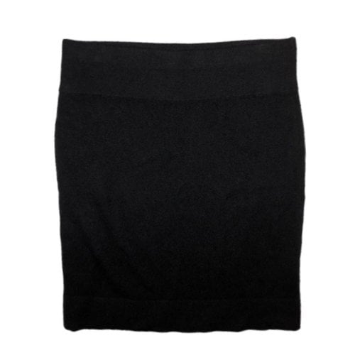 Pre-owned White + Warren Cashmere Mini Skirt In Black