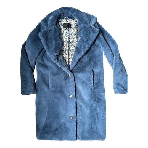 Pre-owned Oakwood Faux Fur Coat In Blue