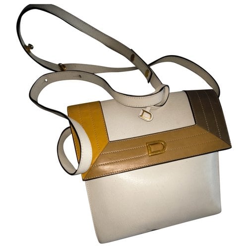 Pre-owned Delvaux Leather Crossbody Bag In White