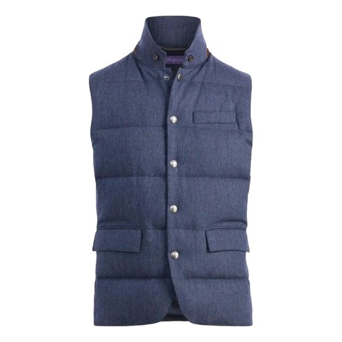 Pre-owned Ralph Lauren Purple Label Wool Vest In Blue