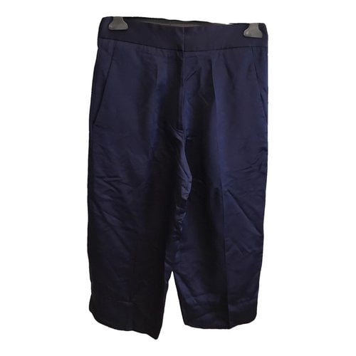 Pre-owned Victoria Beckham Silk Short Pants In Navy