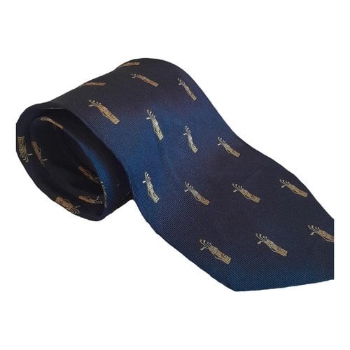 Pre-owned Givenchy Silk Tie In Blue