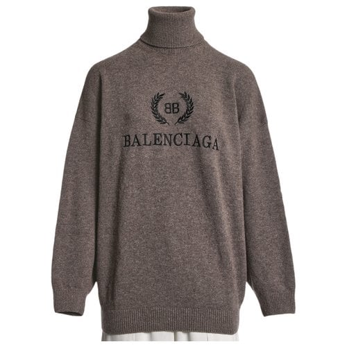 Pre-owned Balenciaga Wool Jumper In Beige