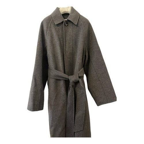 Pre-owned Ami Alexandre Mattiussi Cashmere Coat In Grey