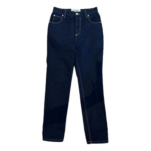Pre-owned Loewe Straight Jeans In Blue
