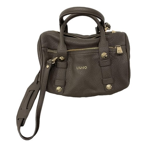Pre-owned Liujo Pony-style Calfskin Handbag In Grey
