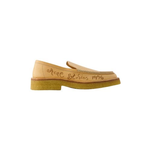 Pre-owned Acne Studios Leather Flats In Beige