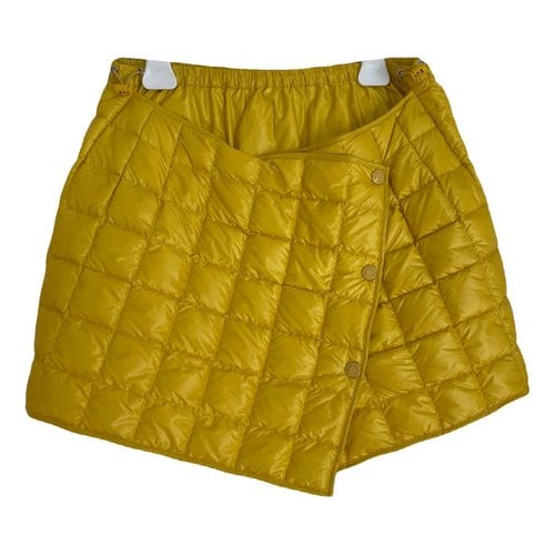 Pre-owned Moncler Mini Skirt In Yellow
