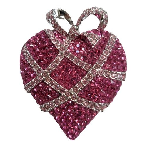 Pre-owned Swarovski Crystal Pin & Brooche In Pink