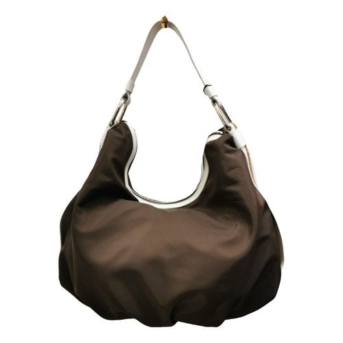 Pre-owned Borbonese Cloth Handbag In Brown