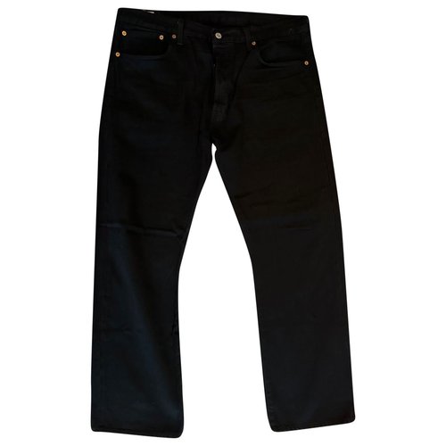 Pre-owned Levi's 501 Straight Jeans In Black