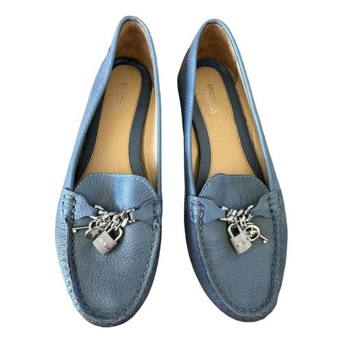 Pre-owned Michael Kors Leather Flats In Blue