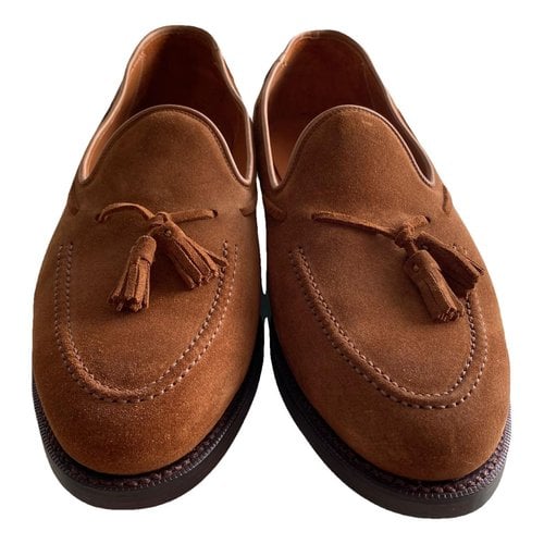Pre-owned Polo Ralph Lauren Leather Flats In Brown
