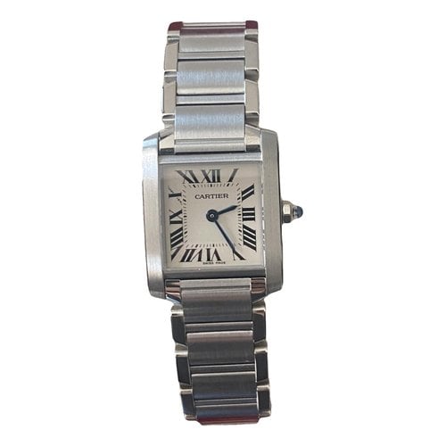 Pre-owned Cartier Tank Française Watch In Metallic