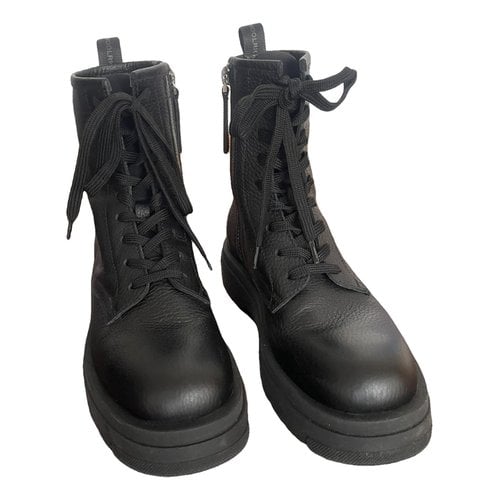 Pre-owned Woolrich Leather Boots In Black