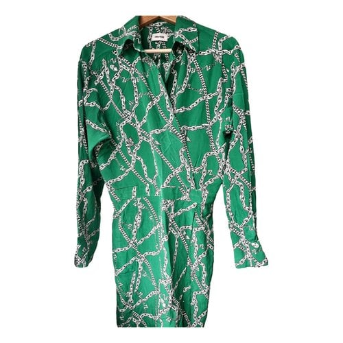 Pre-owned Zadig & Voltaire Silk Mini Dress In Green