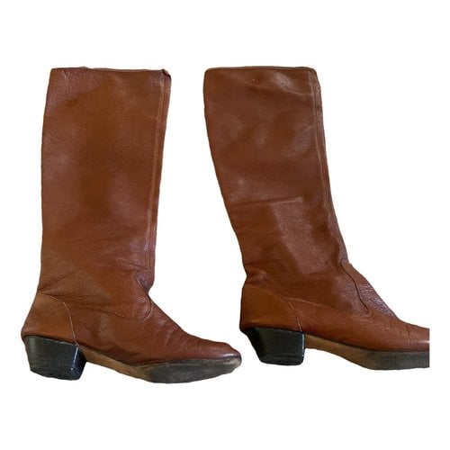 Pre-owned Repetto Leather Boots In Brown