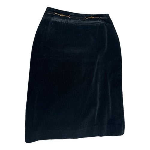 Pre-owned Celine Velvet Skirt Suit In Black