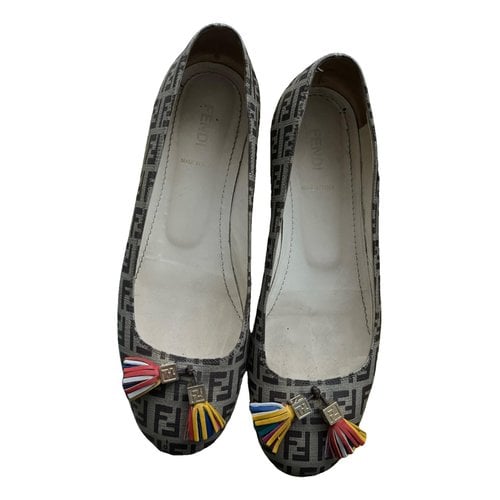 Pre-owned Fendi Leather Ballet Flats In Multicolour