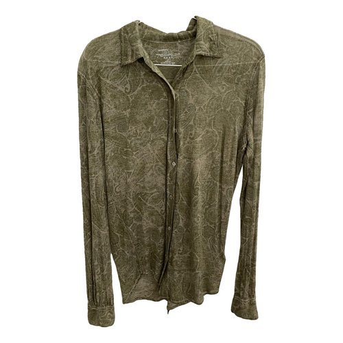 Pre-owned Majestic Silk Blouse In Green