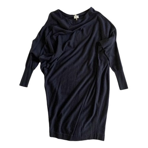 Pre-owned Agnona Cashmere Mid-length Dress In Blue