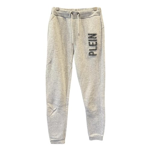 Pre-owned Philipp Plein Carot Pants In Grey