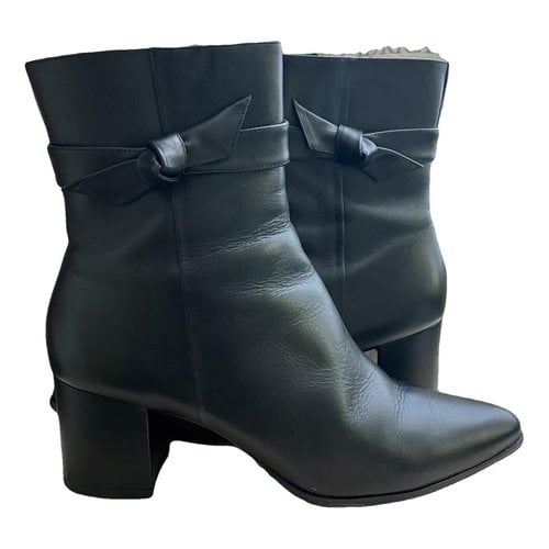 Pre-owned Alexandre Birman Leather Ankle Boots In Black