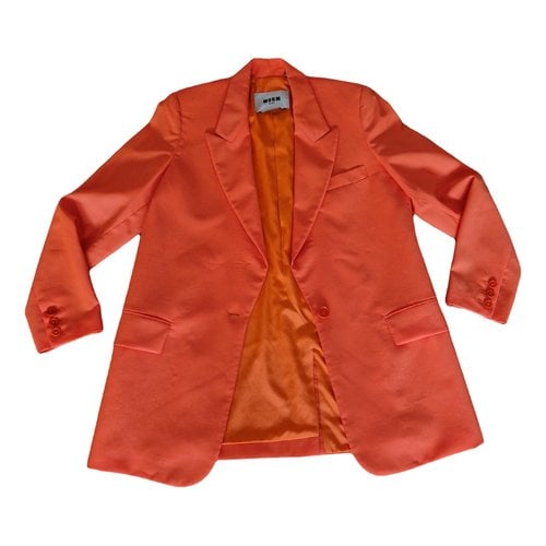 Pre-owned Msgm Wool Blazer In Orange