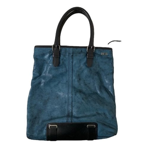 Pre-owned Diesel Leather Handbag In Blue
