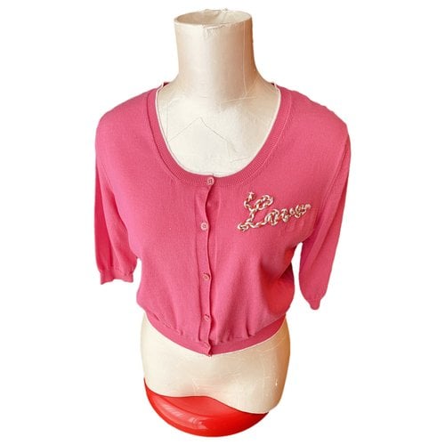 Pre-owned Moschino Love Cardigan In Pink