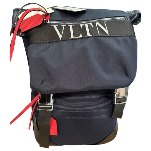Pre-owned Valentino Garavani Leather Travel Bag In Blue