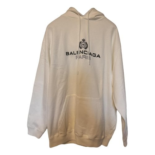 Pre-owned Balenciaga Sweatshirt In White