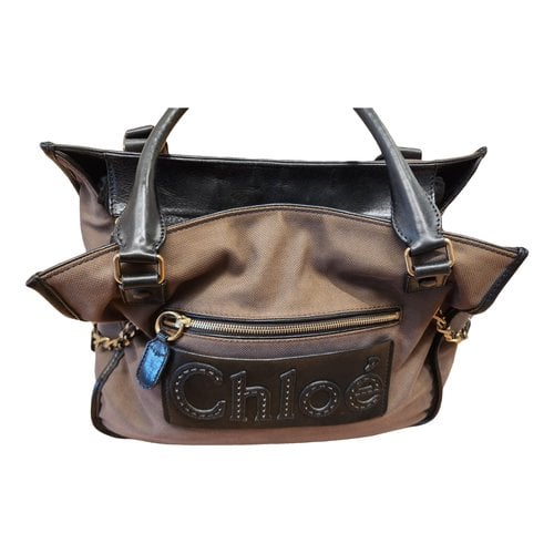 Pre-owned Chloé Aurore Leather Tote In Brown