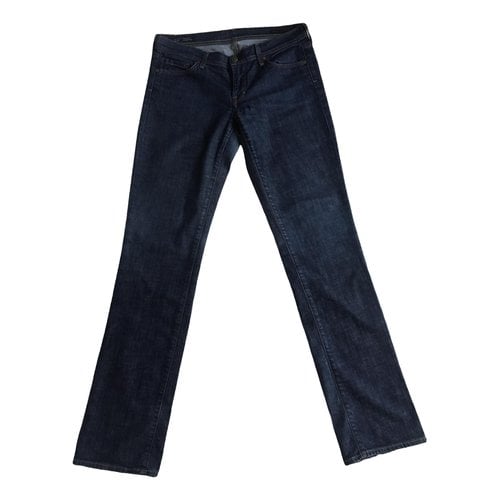 Pre-owned Citizens Of Humanity Straight Jeans In Navy