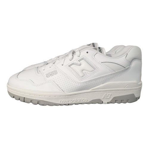 Pre-owned New Balance 550 Leather Low Trainers In White