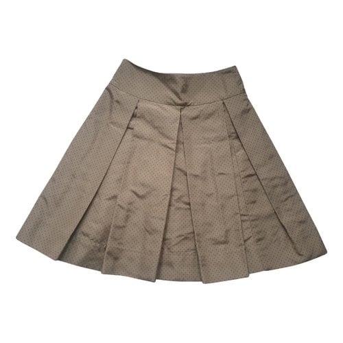 Pre-owned Prada Silk Mid-length Skirt In Brown