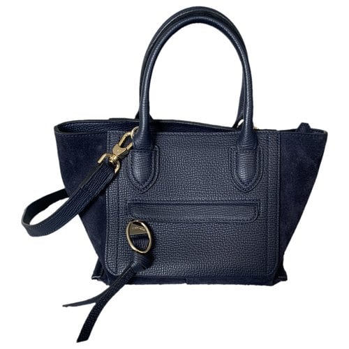 Pre-owned Longchamp Leather Handbag In Navy