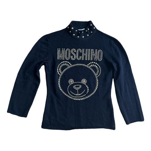 Pre-owned Moschino Wool T-shirt In Black