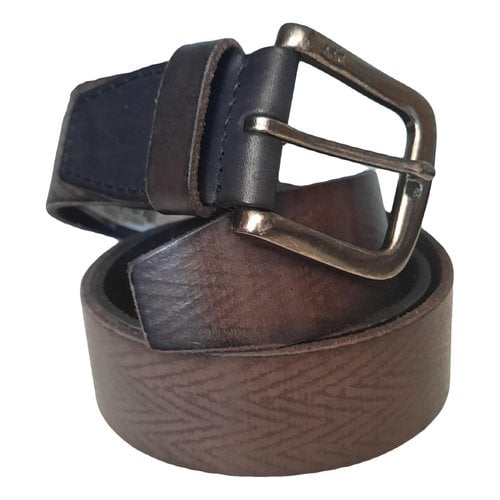 Pre-owned John Varvatos Leather Belt In Brown